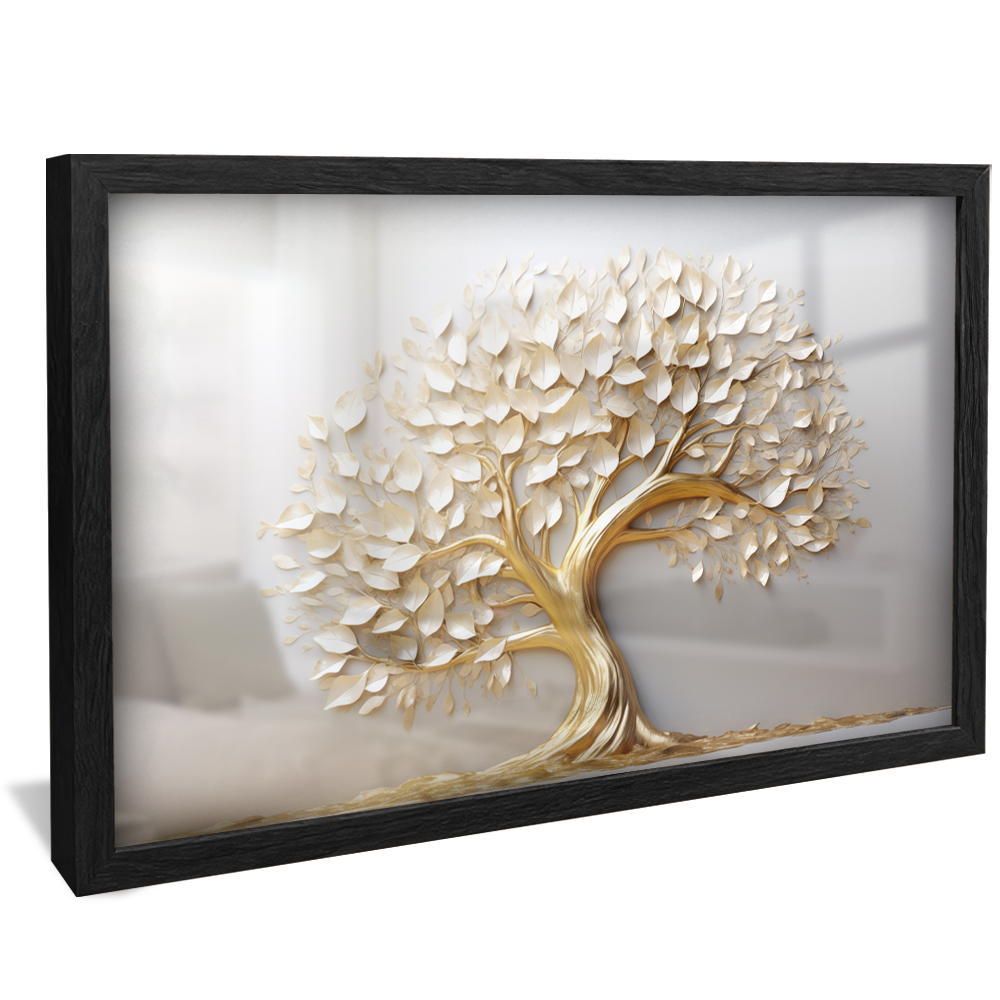 Golden Tree 3D V778 Canvas