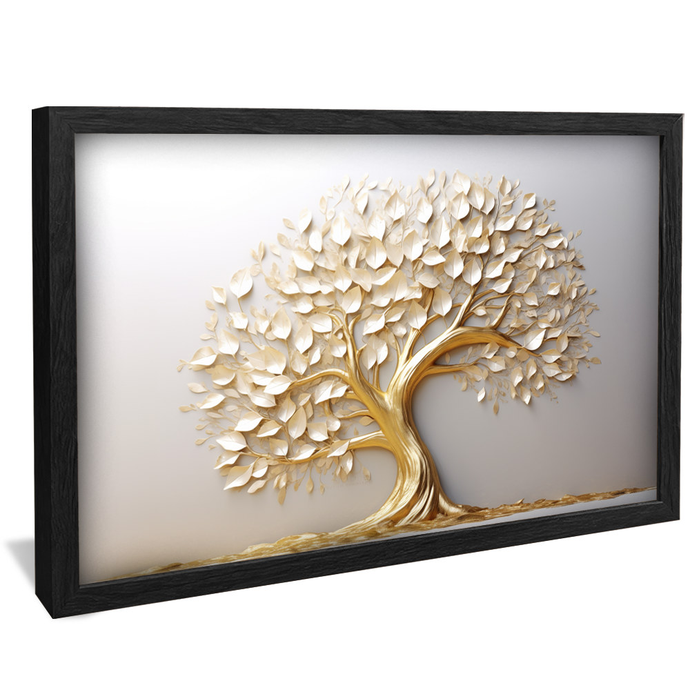 Golden Tree 3D V778 Canvas