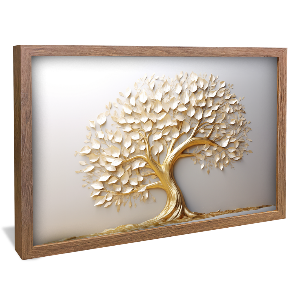 Golden Tree 3D V778 Canvas