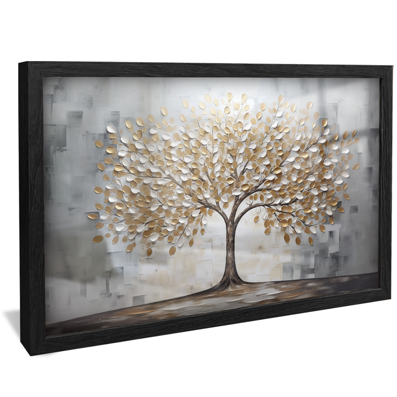 Golden Tree and Leaves V852 Canvas