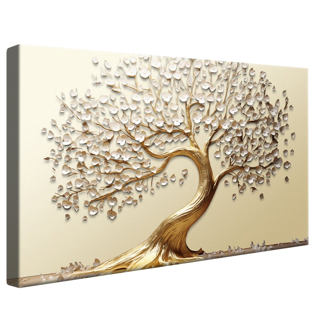Golden Tree of Life with Gold Trunk V021 Canvas