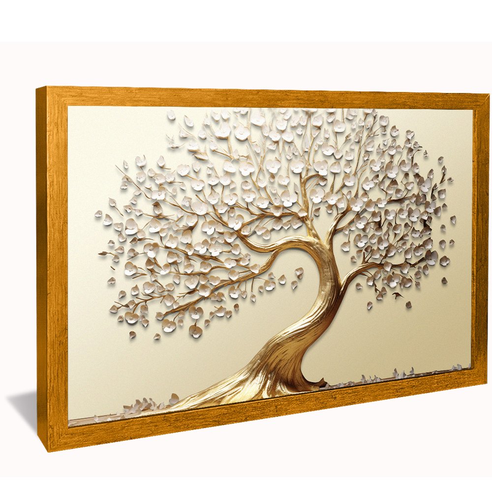 Golden Tree of Life with Gold Trunk V021 Canvas