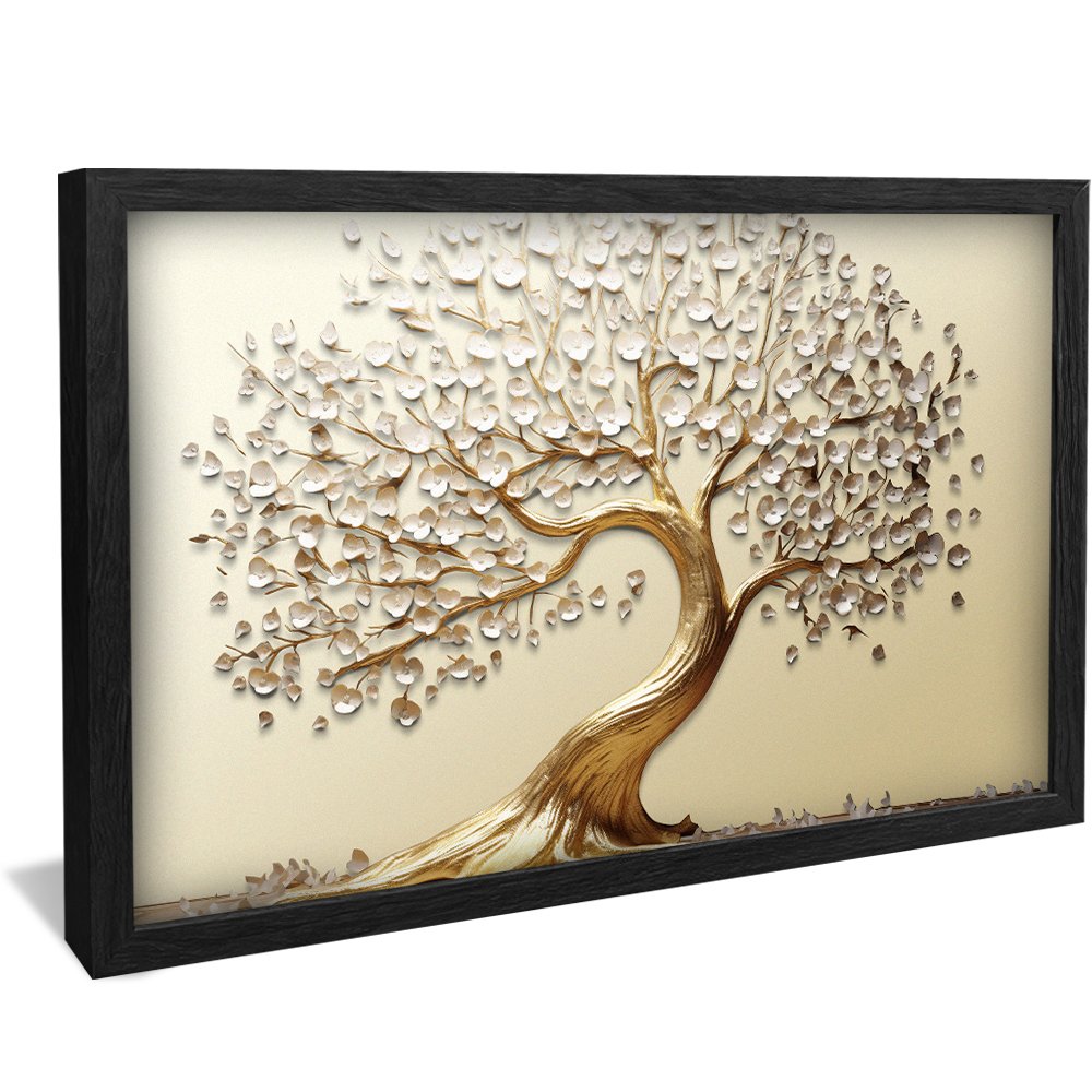 Golden Tree of Life with Gold Trunk V021 Canvas