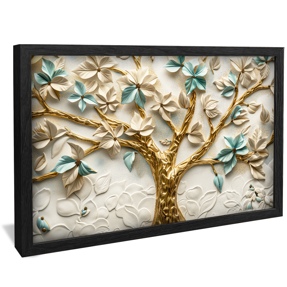 Golden Tree with Green Leaves V1392 Canvas