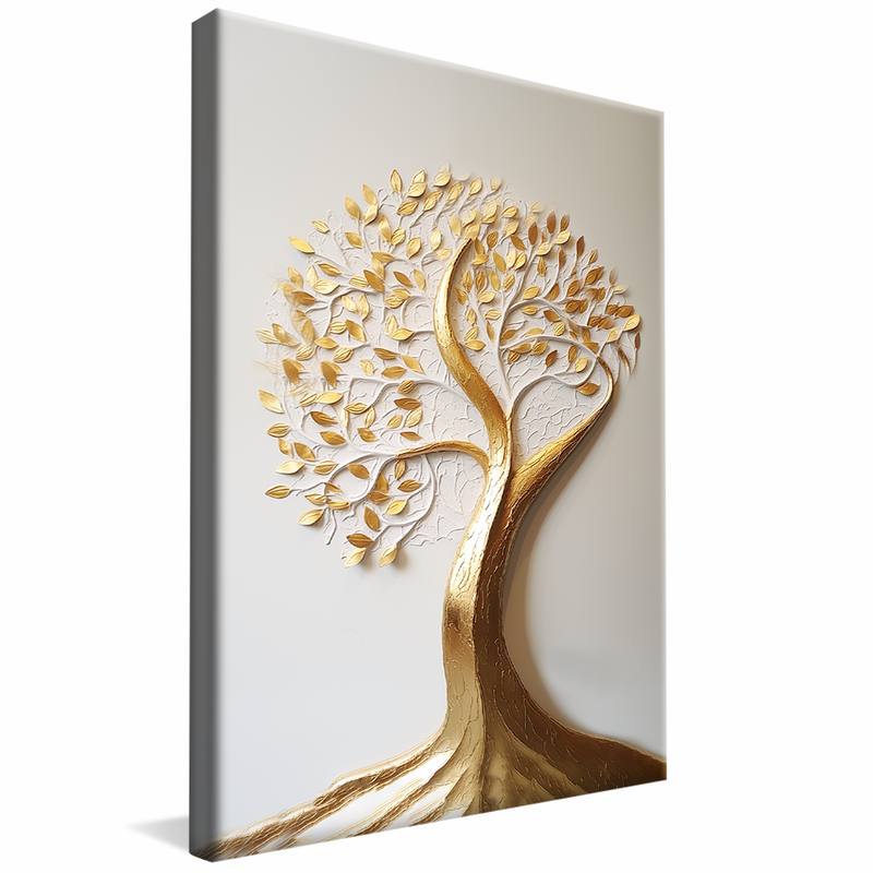 Golden Trunk Tree V848 Canvas