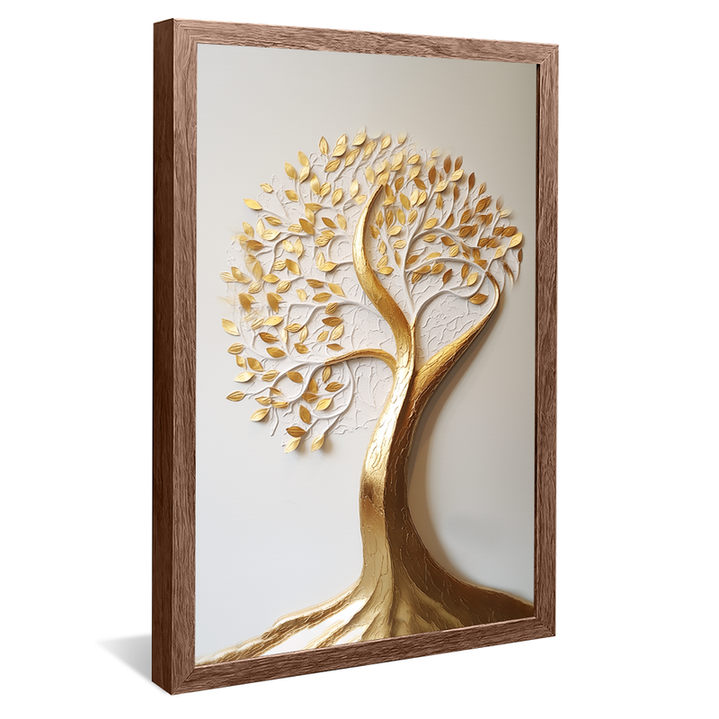 Golden Trunk Tree V848 Canvas