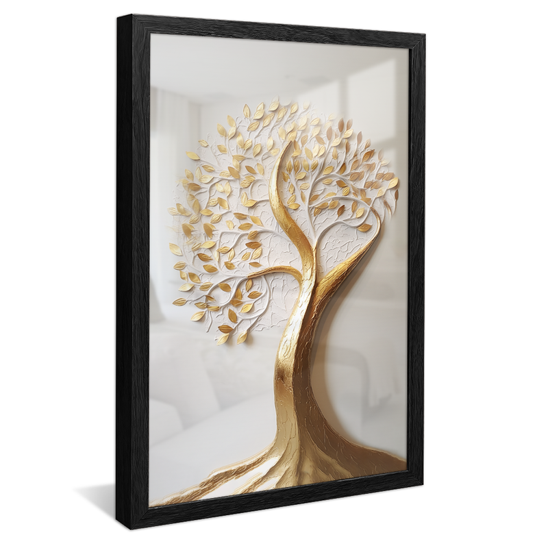 Golden Trunk Tree V848 Canvas