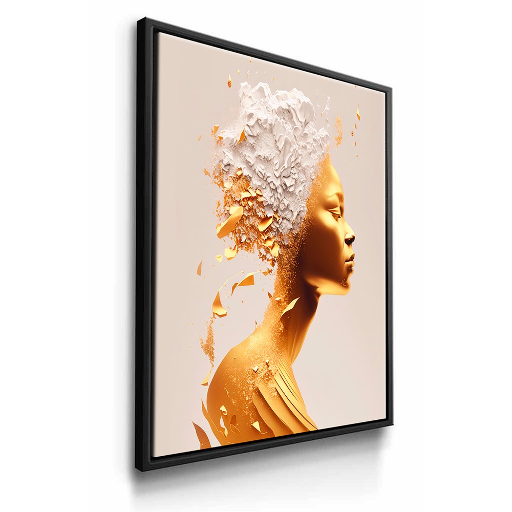 Golden Woman Abstract Canvas