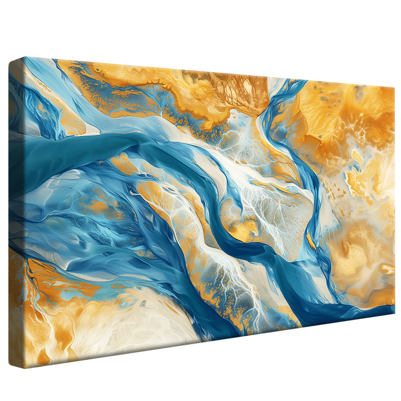 Golden and Blue Tones V1346 Canvas