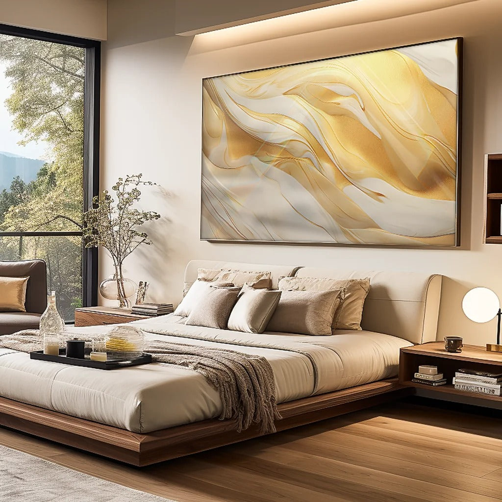 Gold melted in marble Canvas