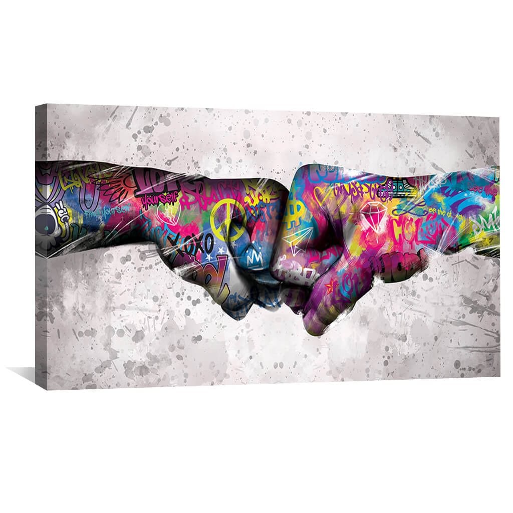 Graffiti Fist Length Canvas