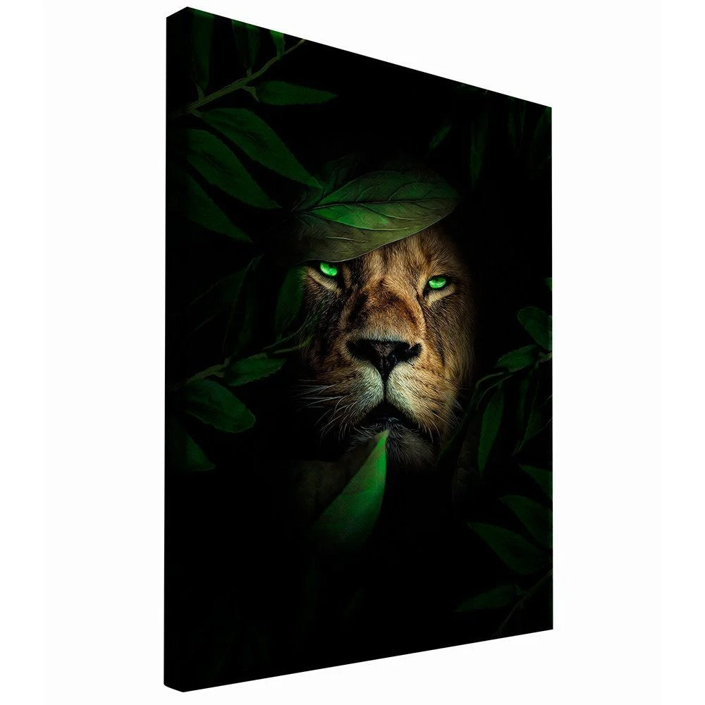 Green-Eyed Lion Canvas