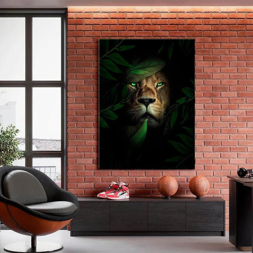 Green-Eyed Lion Canvas