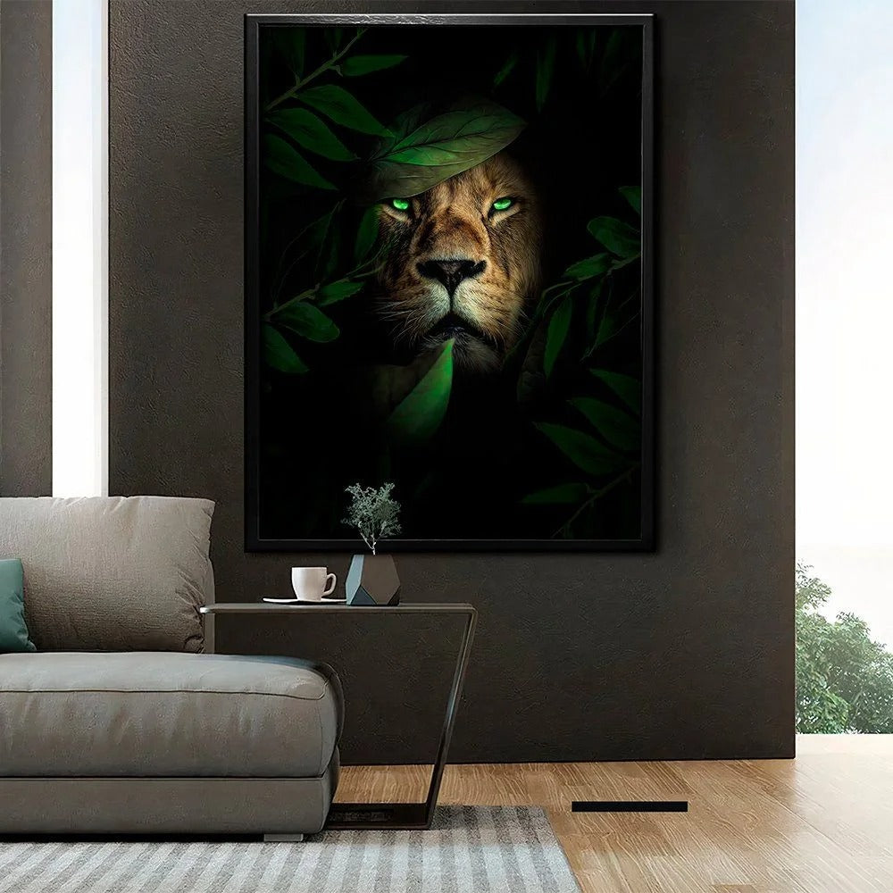 Green-Eyed Lion Canvas