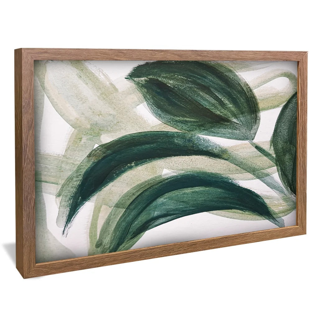 Green Floral Painting Canvas v1387