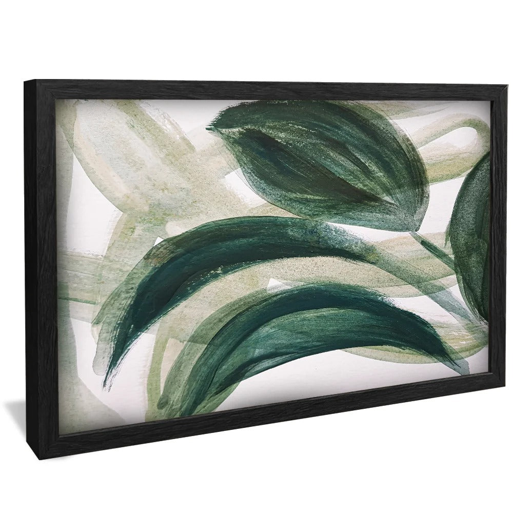 Green Floral Painting Canvas v1387