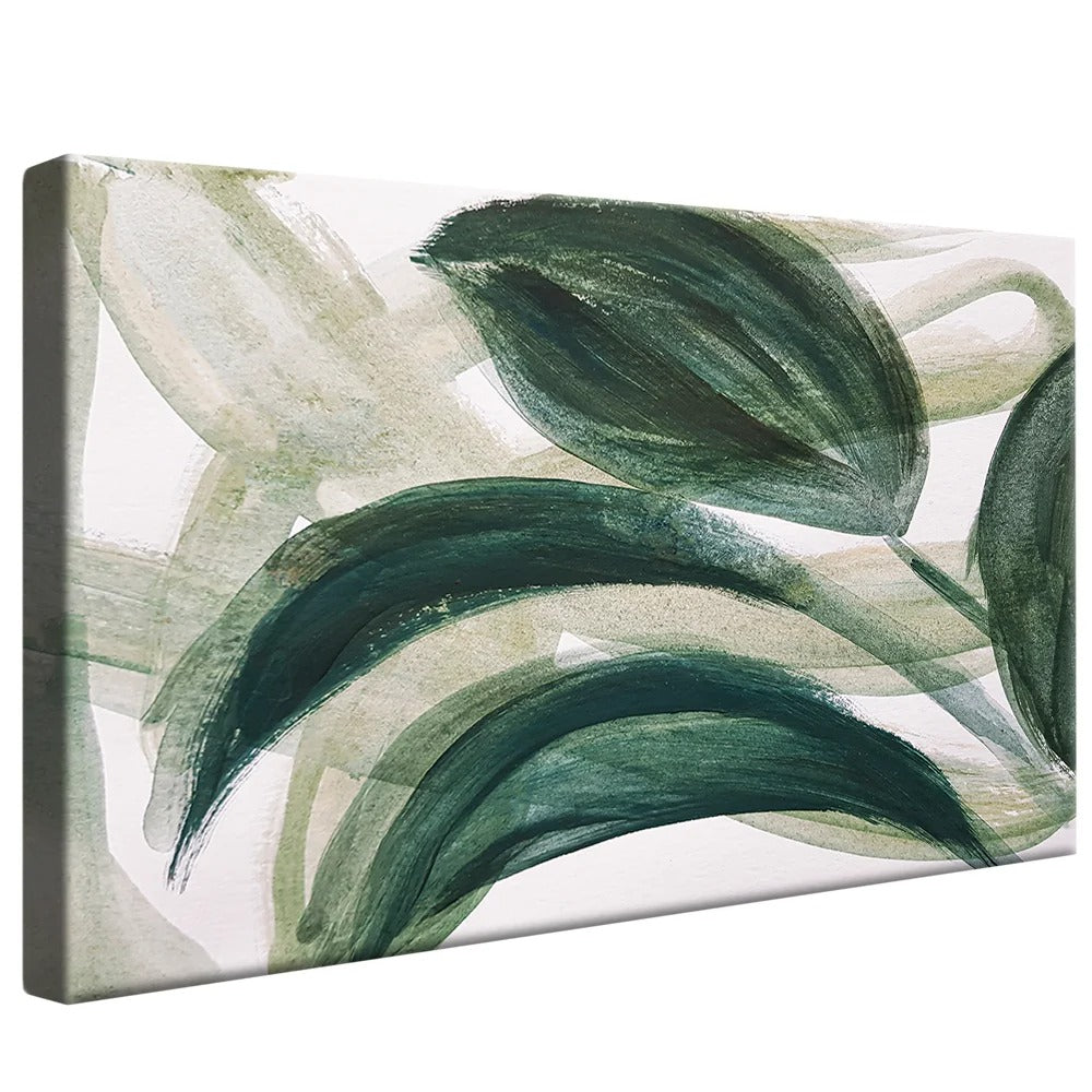 Green Floral Painting Canvas v1387