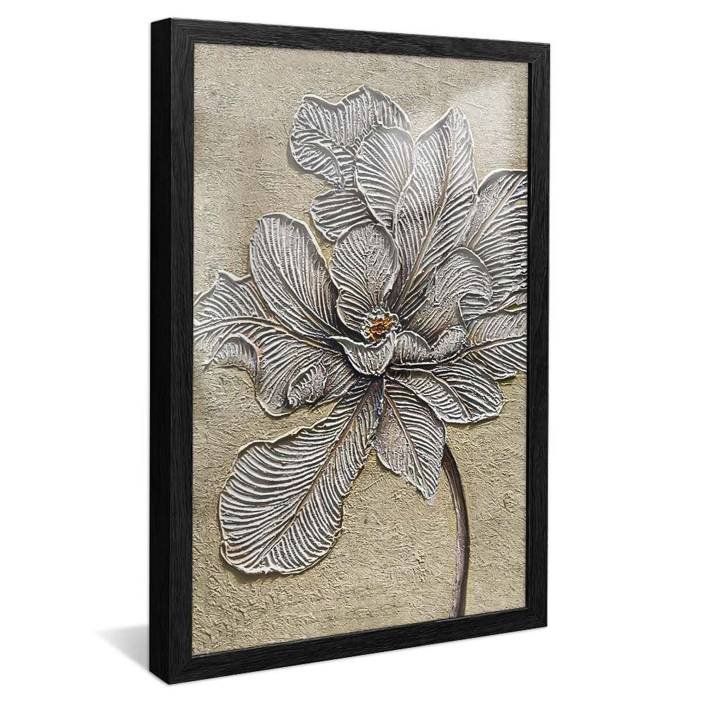 Grey Flower on Pasture V2095 Canvas