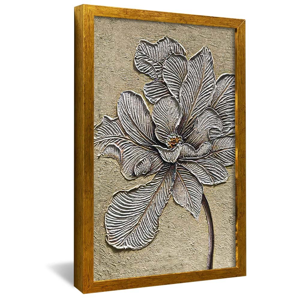 Grey Flower on Pasture V2095 Canvas