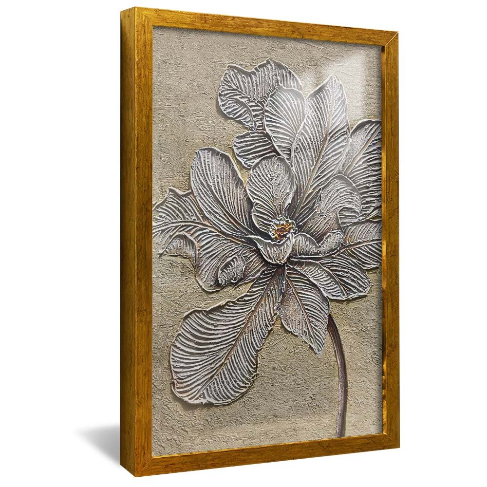 Grey Flower on Pasture V2095 Canvas