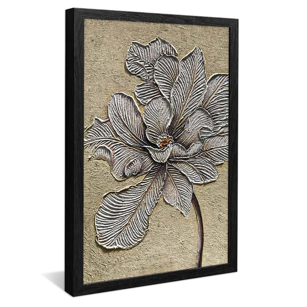 Grey Flower on Pasture V2095 Canvas