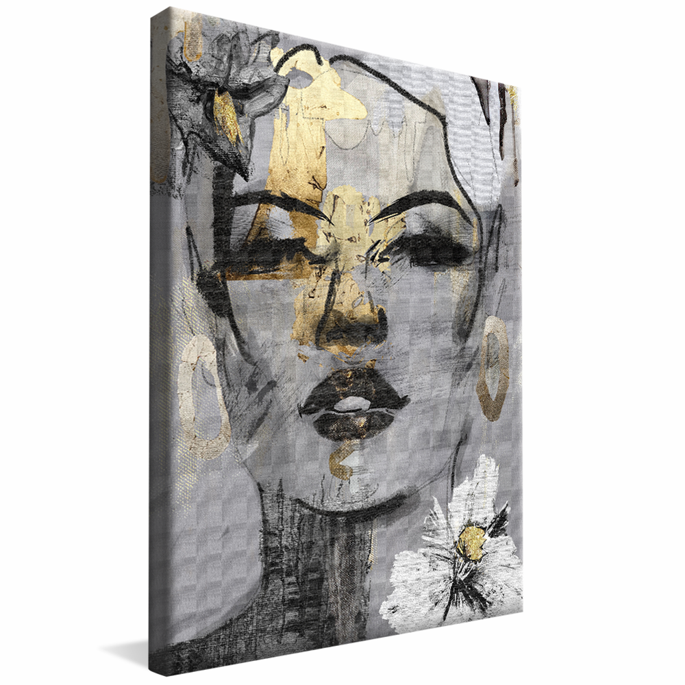 Grey Woman Painting v829 Canvas