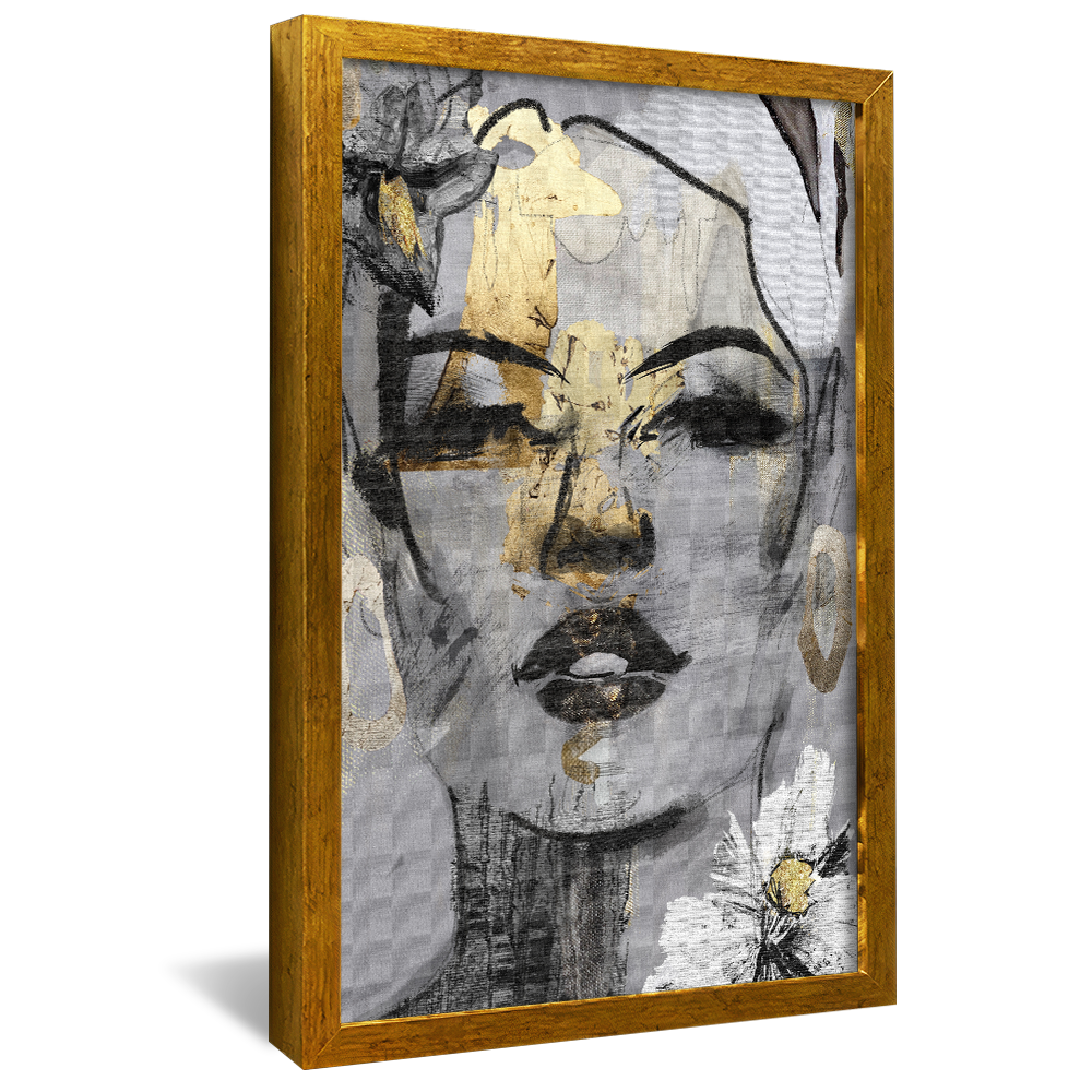 Grey Woman Painting v829 Canvas