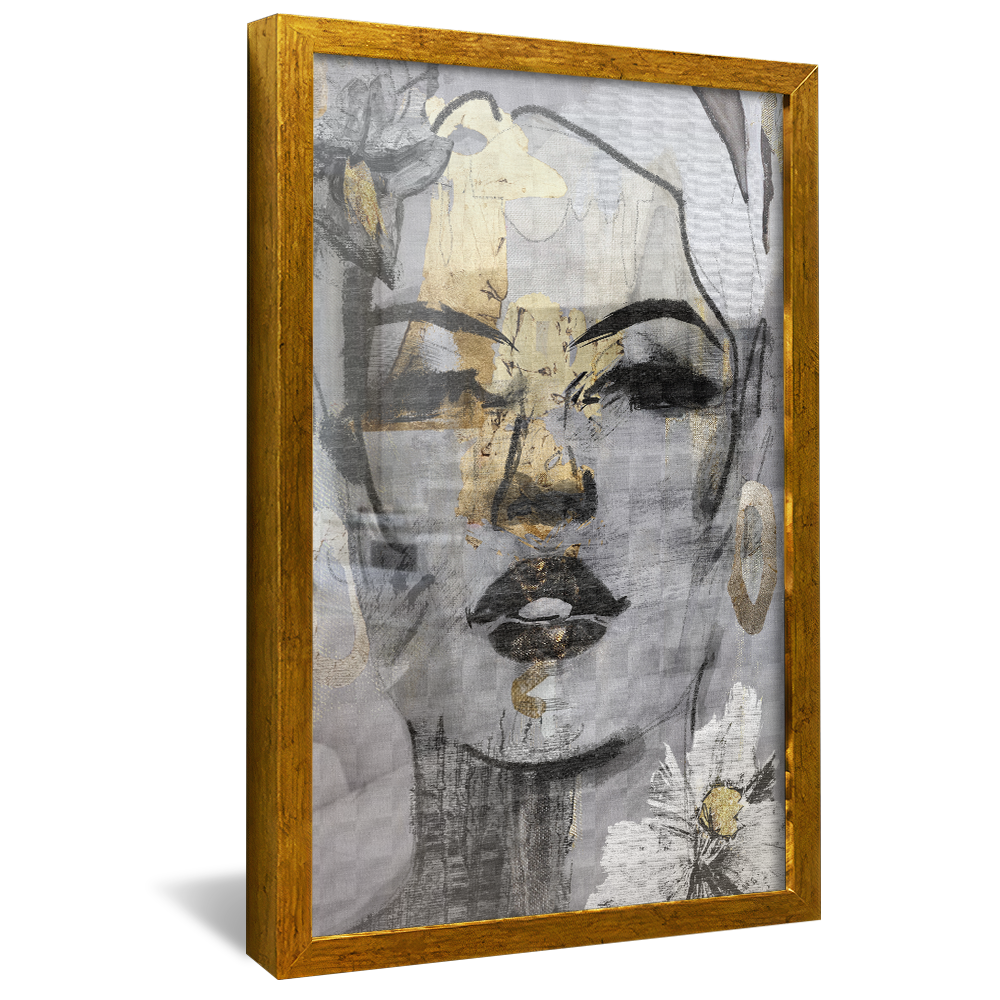 Grey Woman Painting v829 Canvas