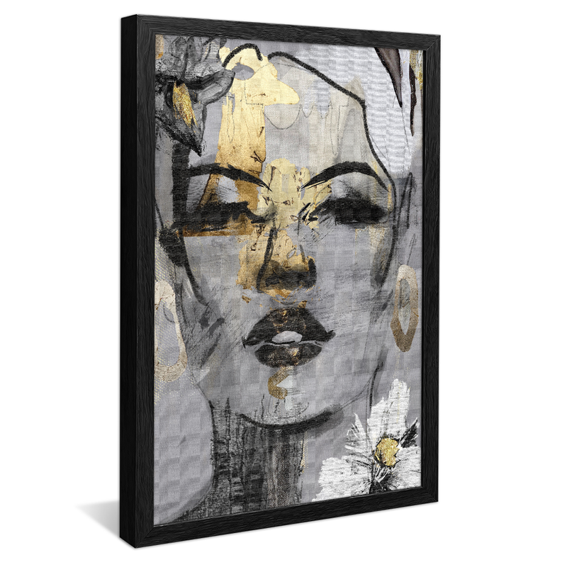 Grey Woman Painting v829 Canvas