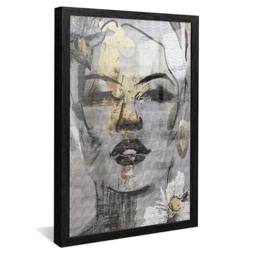 Grey Woman Painting v829 Canvas