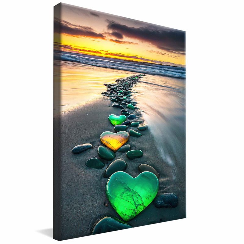 Hearts on the Beach V2015 Canvas