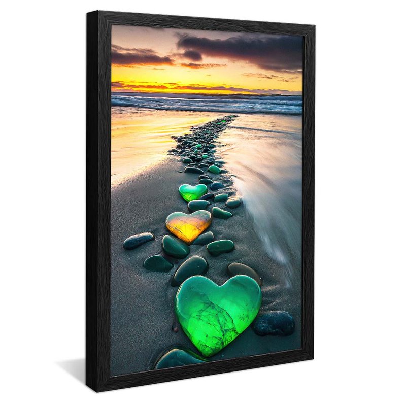 Hearts on the Beach V2015 Canvas