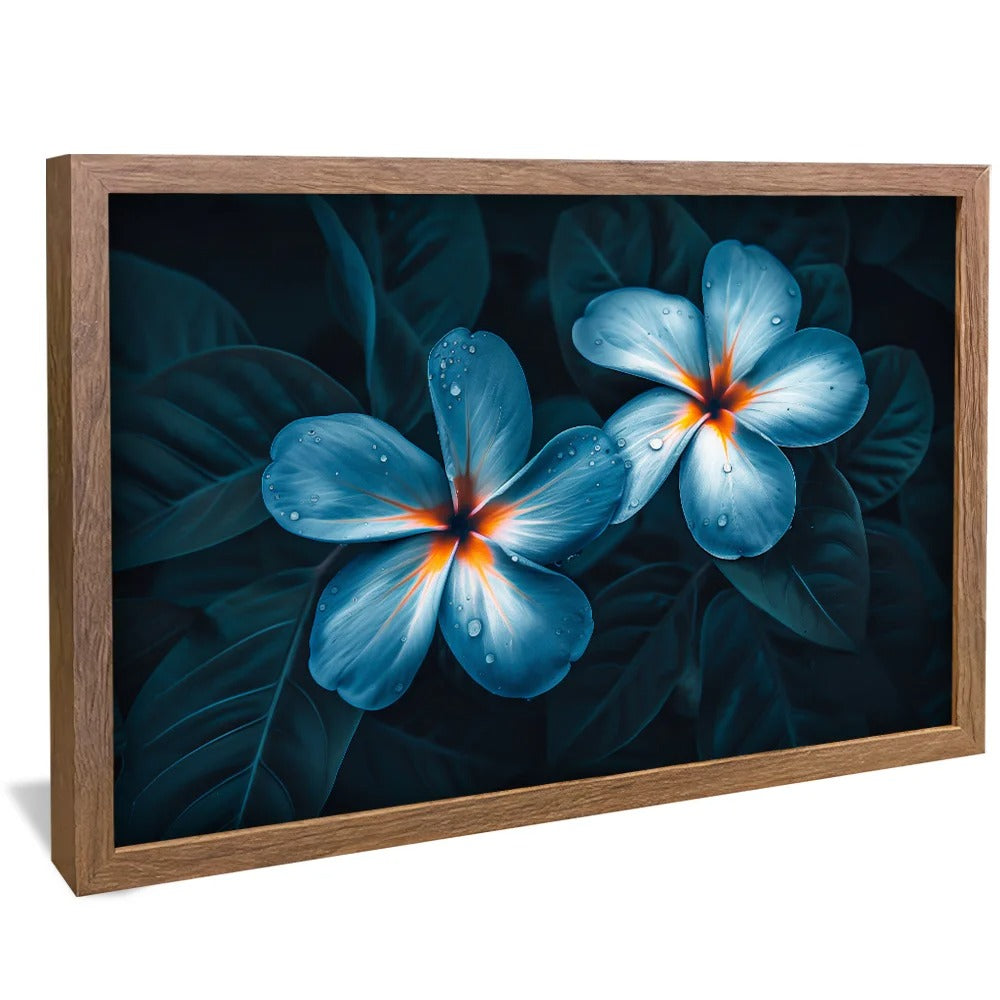 Hibiscus Blue Canvas v1405