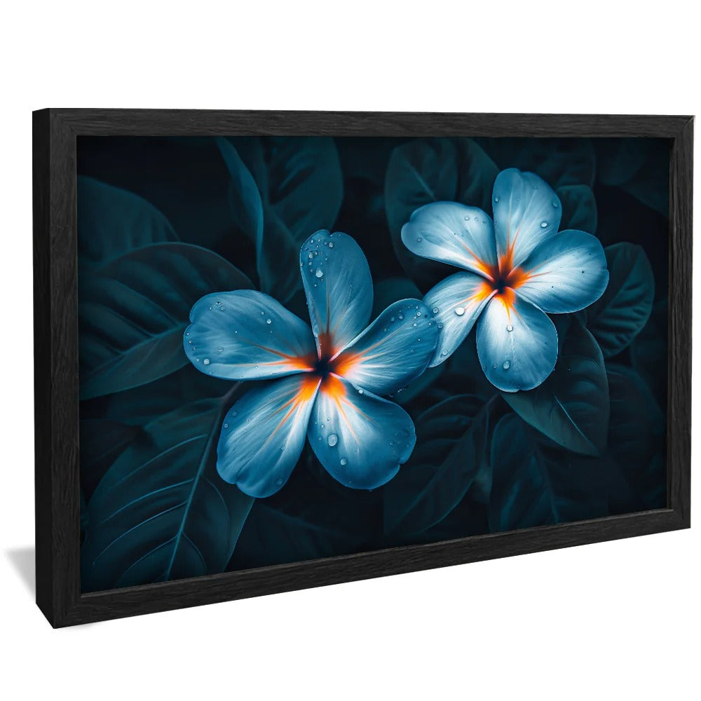 Hibiscus Blue Canvas v1405