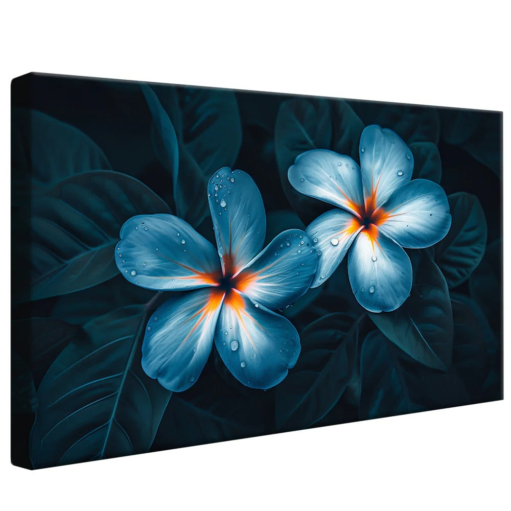 Hibiscus Blue Canvas v1405