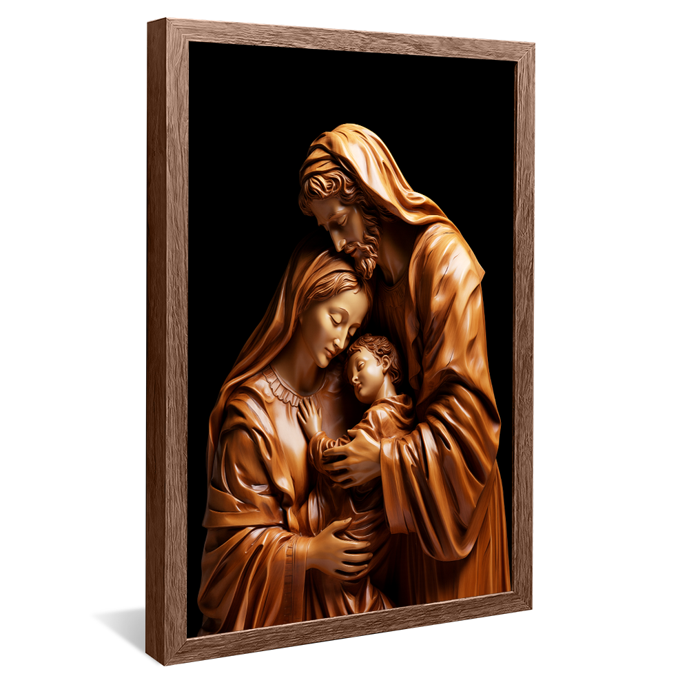 Holy Family Sculpture v973 Canvas