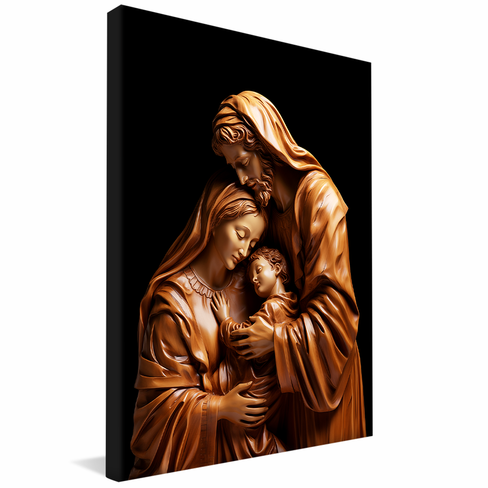 Holy Family Sculpture v973 Canvas