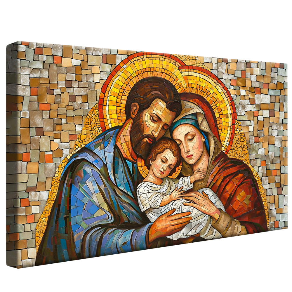 Holy Family Stained Glass V1240 Canvas