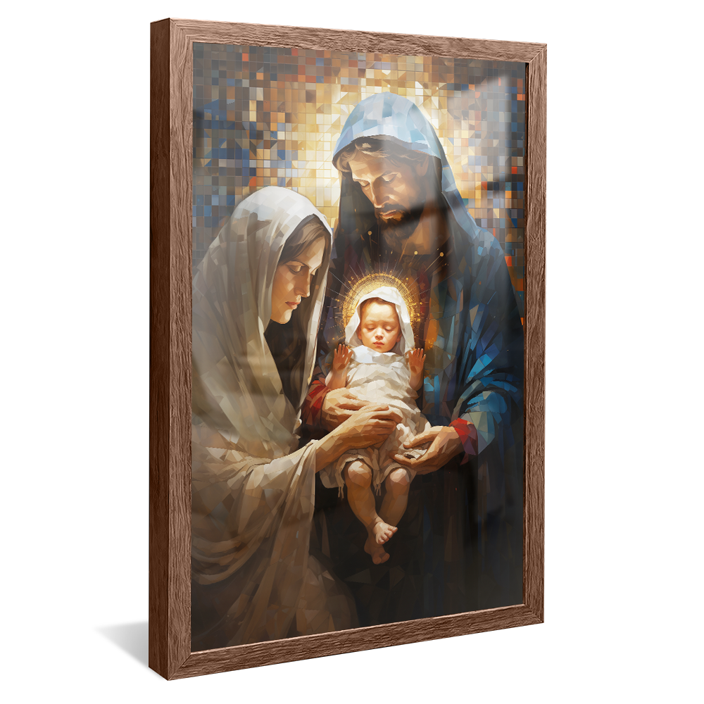 Holy Family Stained Glass v792 Canvas