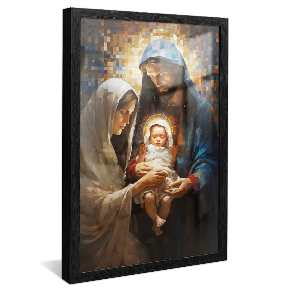 Holy Family Stained Glass v792 Canvas