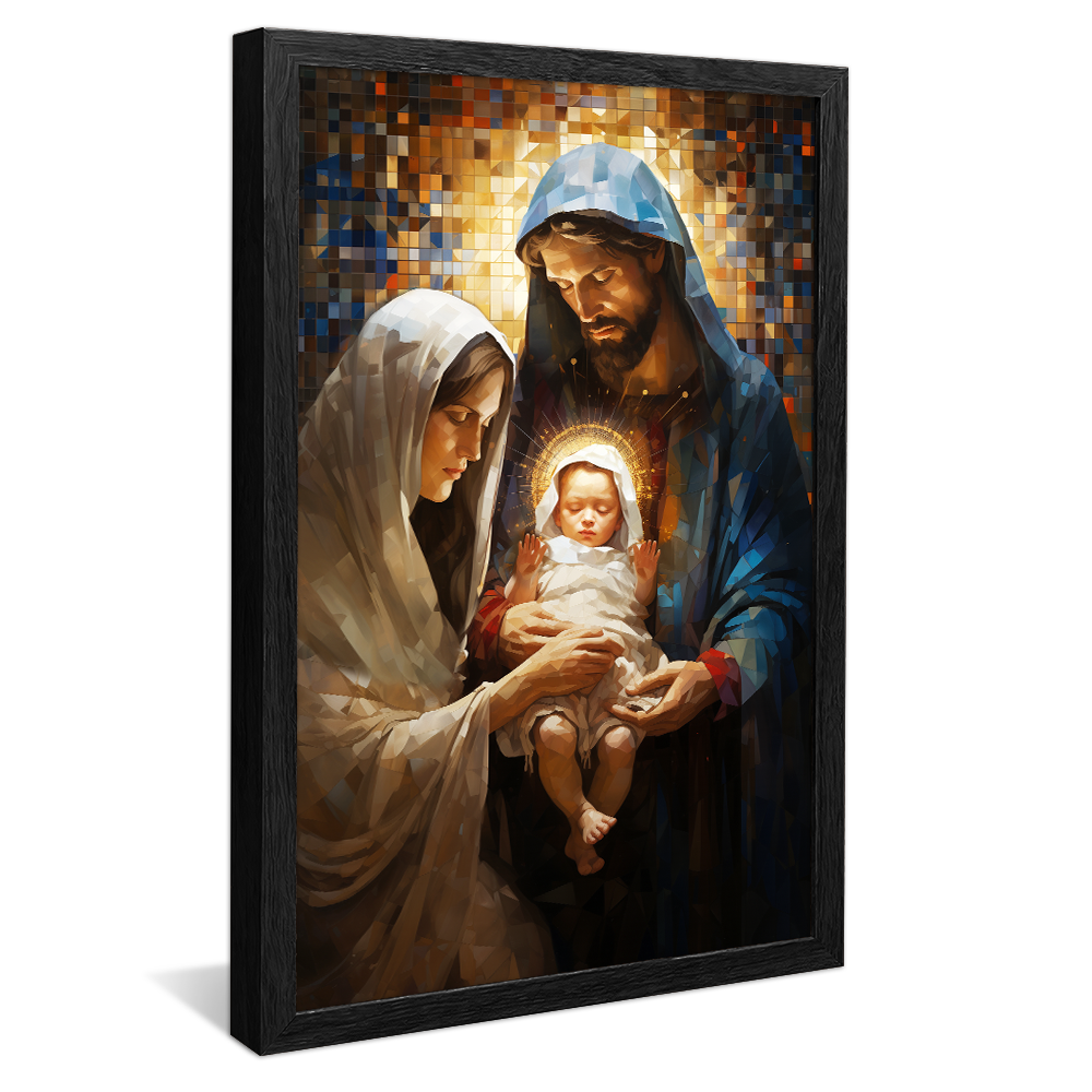 Holy Family Stained Glass v792 Canvas