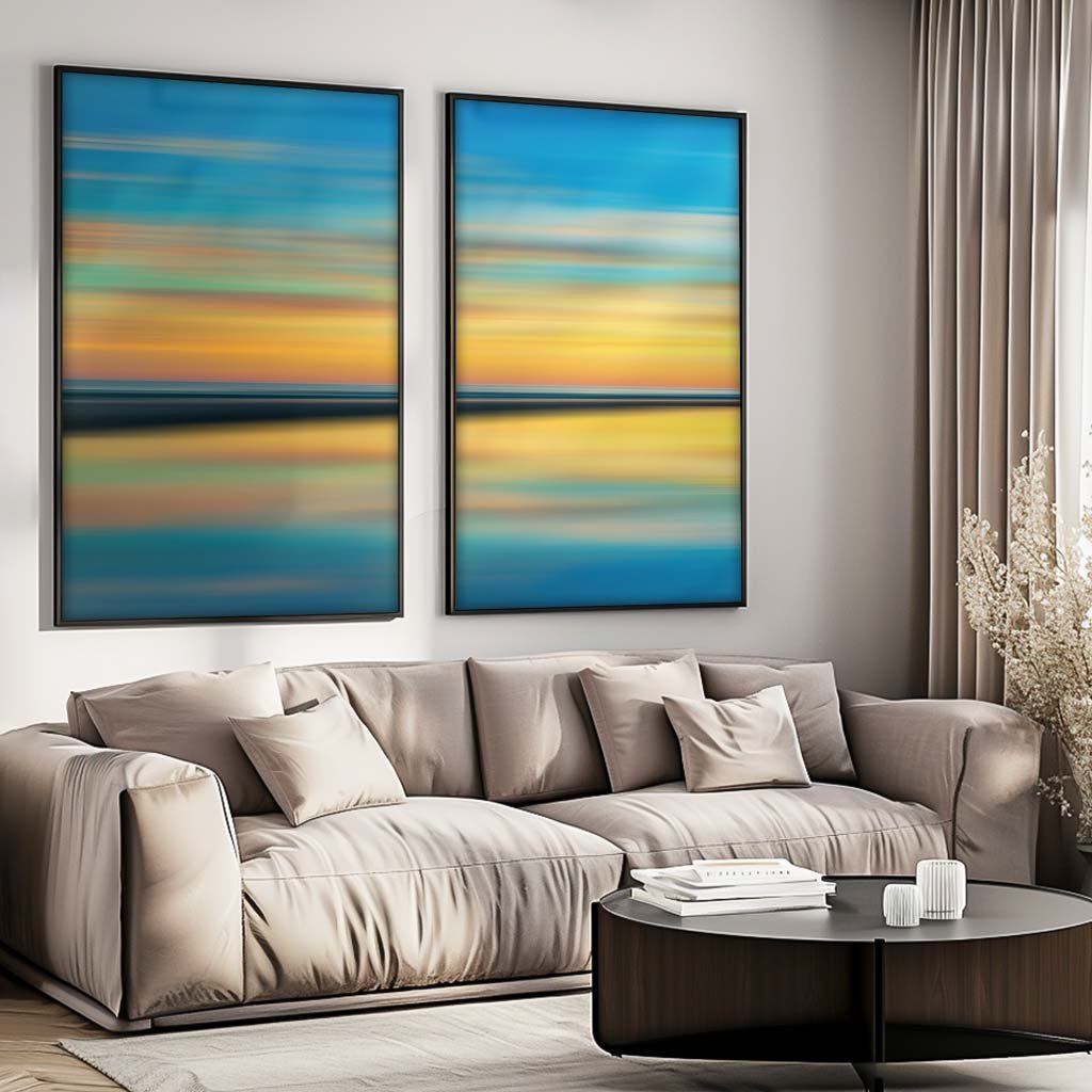 Horizon in Yellow V1621 Canvas