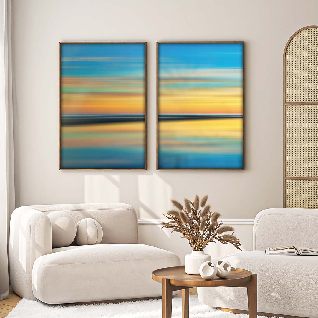 Horizon in Yellow V1621 Canvas