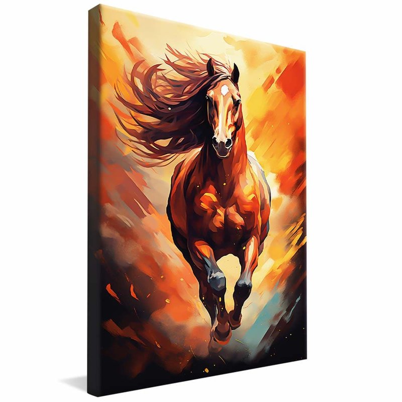 Horse in Watercolor V1787 Canvas