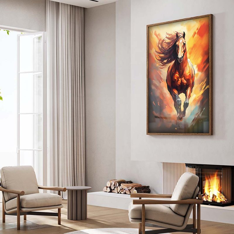 Horse in Watercolor V1787 Canvas