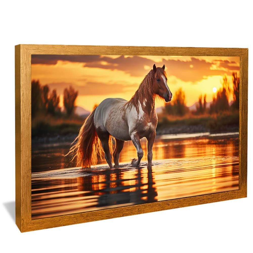 Horse in the River Canvas