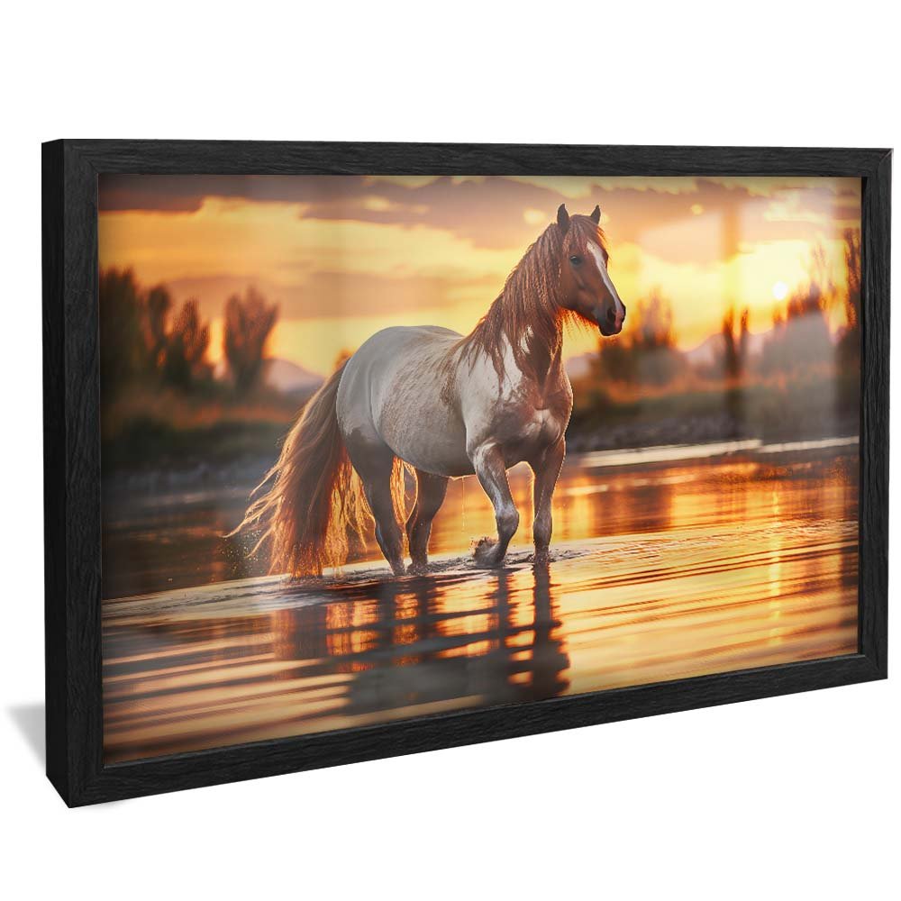 Horse in the River Canvas