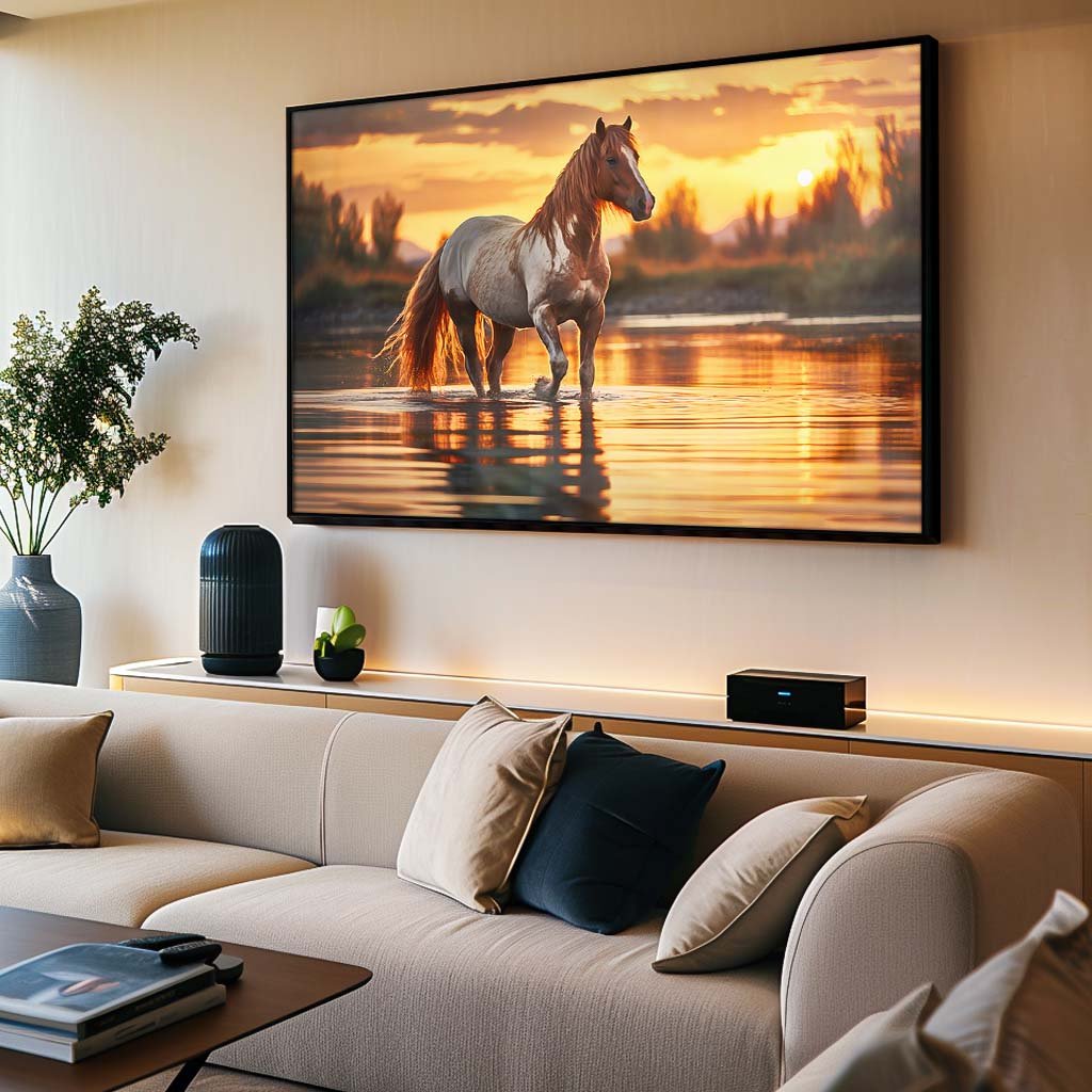 Horse in the River Canvas