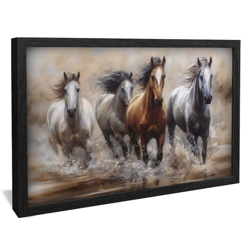 Horses Running in Water V2026 Canvas