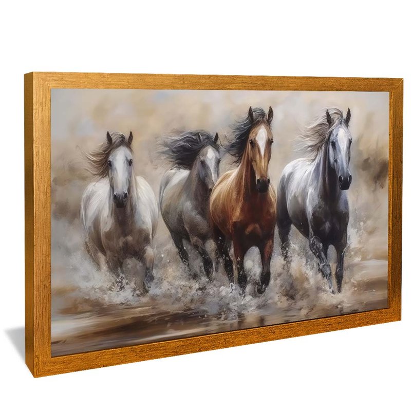 Horses Running in Water V2026 Canvas